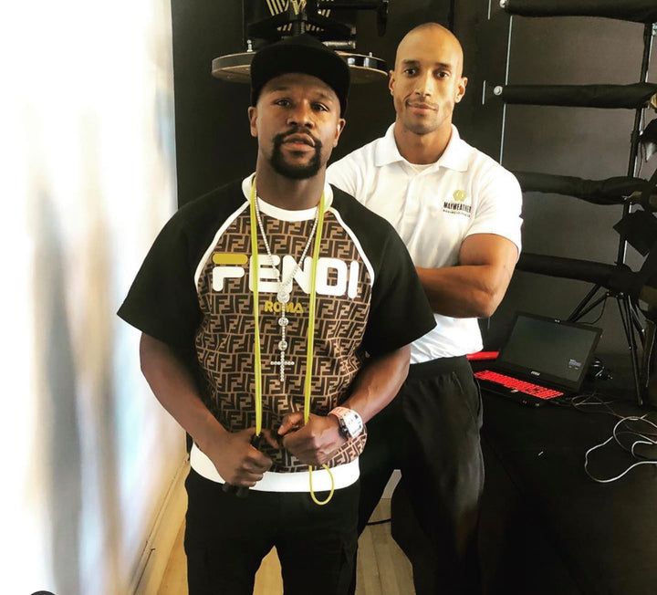 FLOYD MAYWEATHER USING THE ICONIC R.A SPEED ROPE