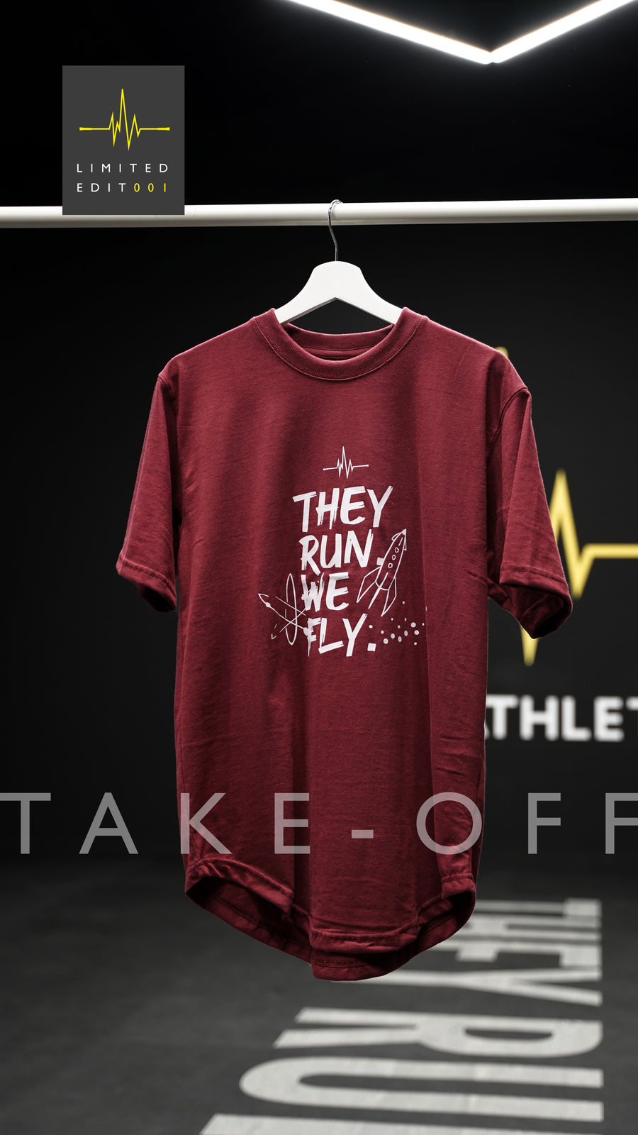 RA LIMITED EDIT001 | TAKE-OFF | TEE | BURGANDY