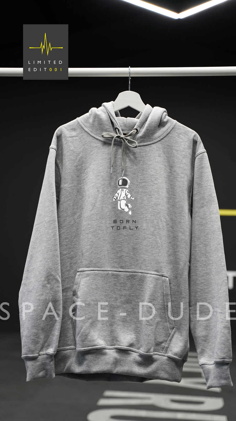 RA LIMITED EDIT001 | SPACE-DUDE | HOODIE | GREY