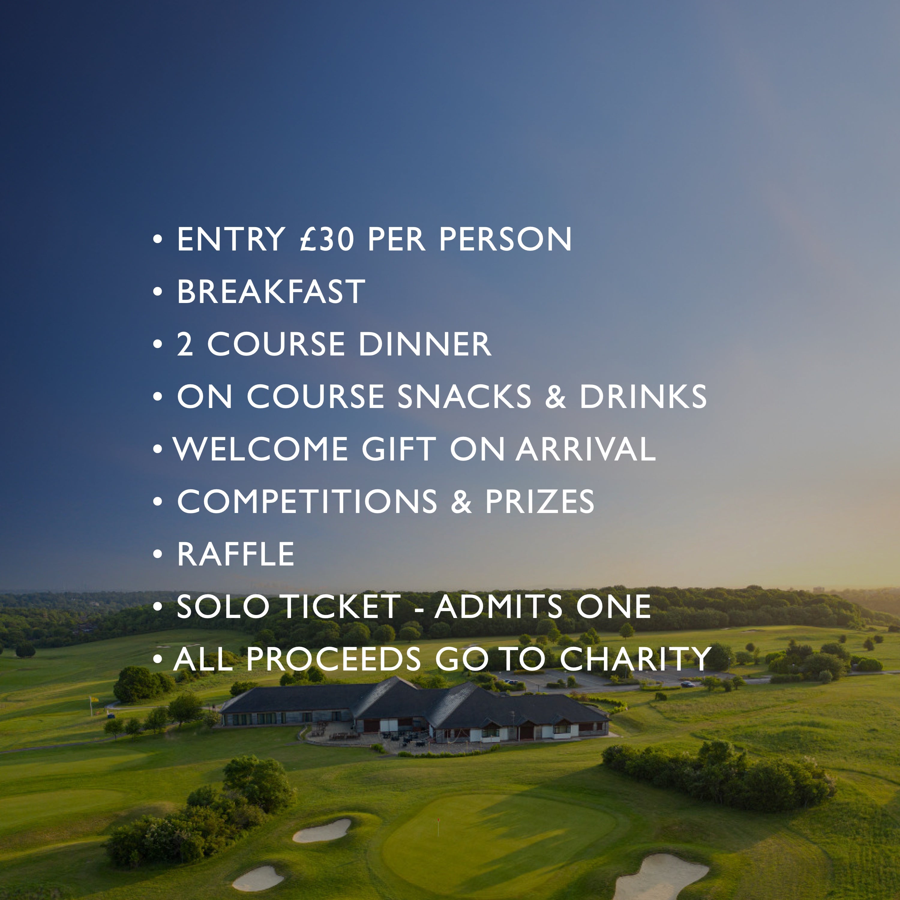 RA CHARITY GOLF DAY - ACCESS & DINE TICKET - ADMITS ONE – Rush Athletics