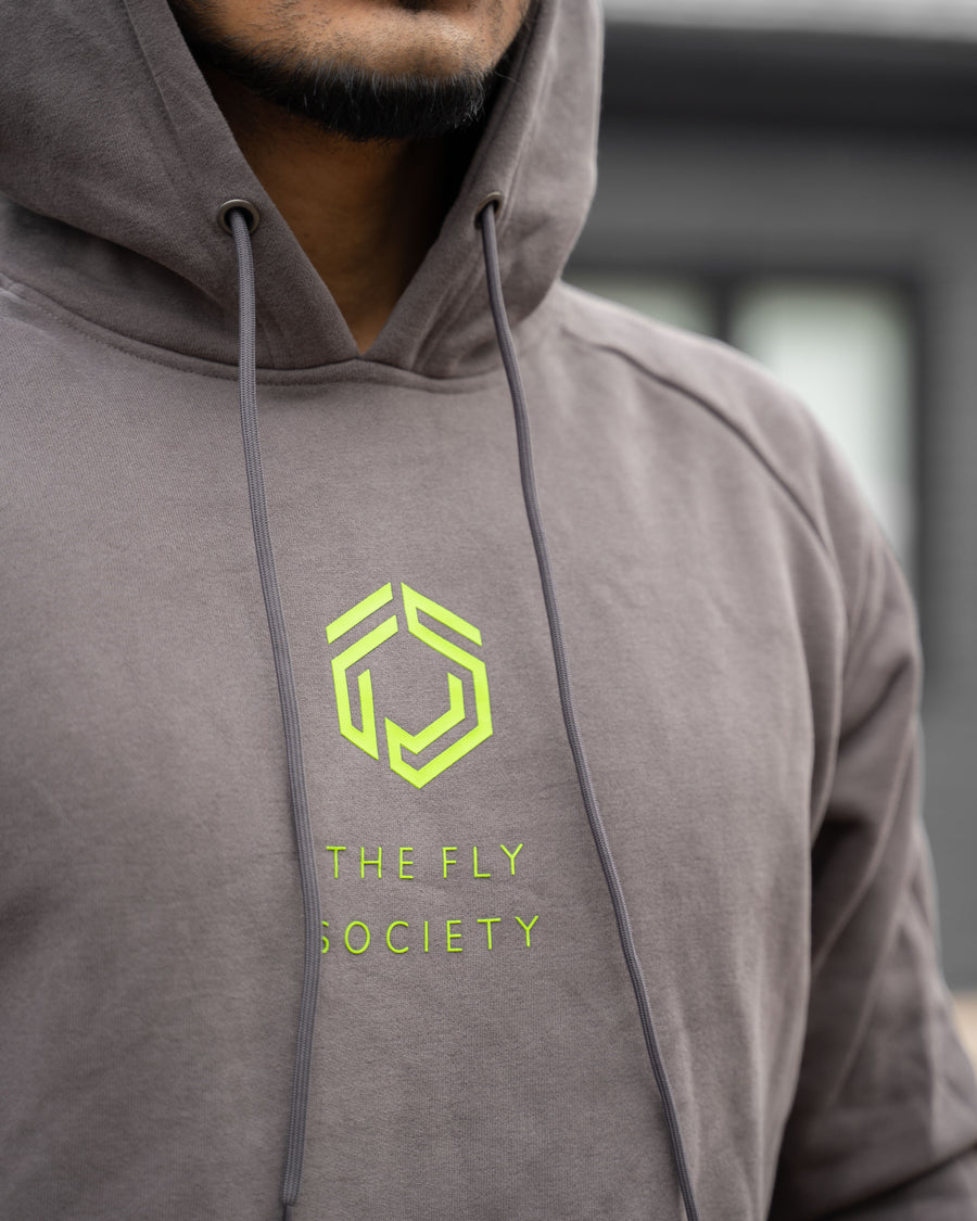 TFS | EXCLUSIVE | GREY & LIME HOODIE