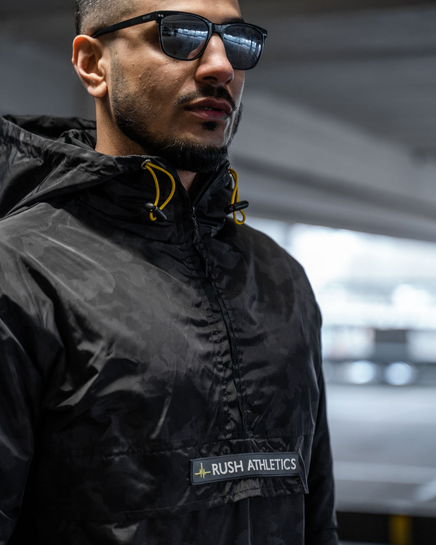 TACTICAL WINDBREAKER | STEALTH BLACK CAMO