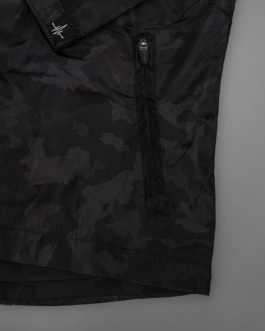 TACTICAL WINDBREAKER | STEALTH BLACK CAMO