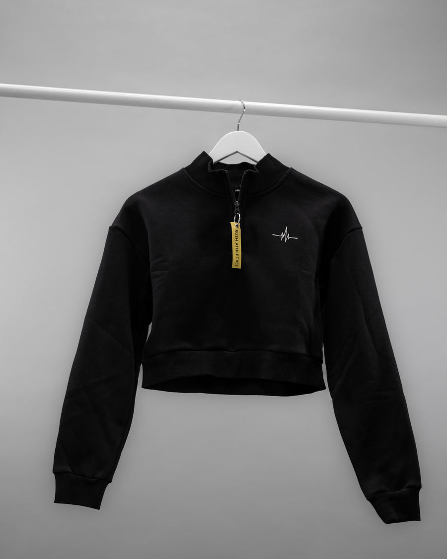 CROPPED 3/4 ZIP PULLOVER