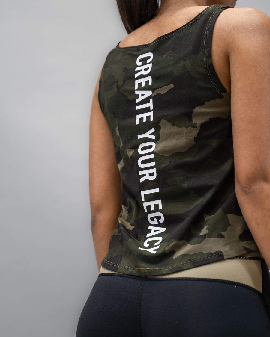 WOMENS LEGACY CROPPED VEST | CAMO